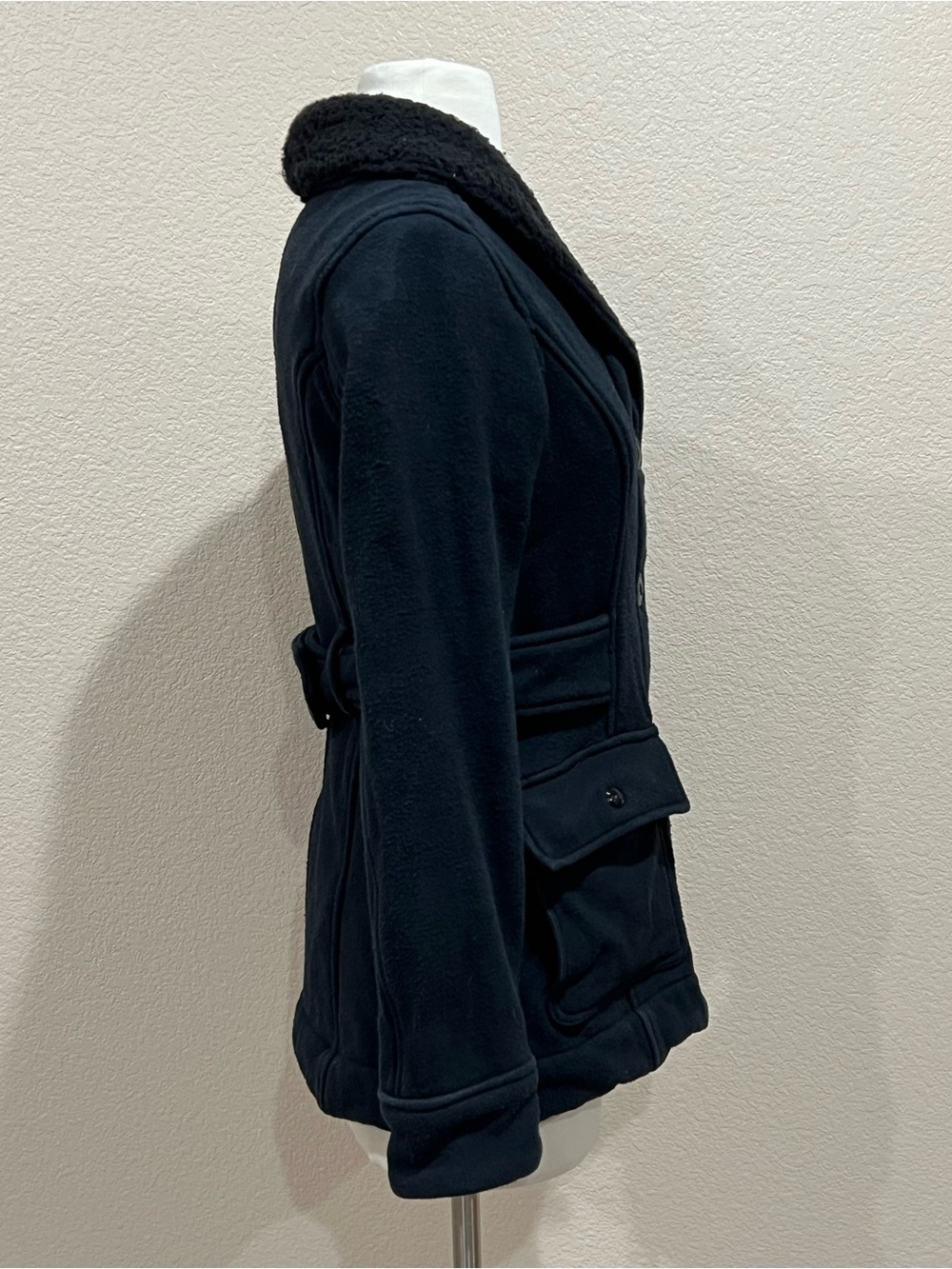 OBEY Black Fleece Peacoat Jacket Size Medium - Picture 3 of 11